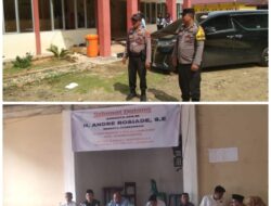 Jajaran Polres Dharmasraya lakukan pengamanan Kunjungan Anggota DPR RI Andre Rosiade