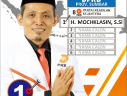 H. Mochlasin, S.Si Anggota DPRD Provinsi Sumatera Barat Komisi IV di Amanahkan lagi untuk Calon Anggota DPRD Provinsi Sumatera Barat No. Urut 1 dari Partai PKS