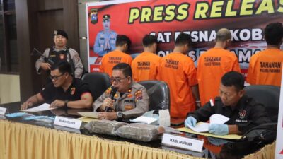 Ops Antik Singgalang 2024, Lima Tersangka Kasus Sabu dan Ganja Diamankan