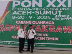 Wasit Sumbar Pimpin Partai Final Pertandingan Sepaktakraw PON XXI-Aceh