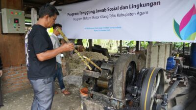 Dorong Energi Bersih untuk Petani Tebu Agam Lewat Program TJSL Elektro Motor
