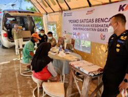 KAI Divre II Sumbar Berikan Pemeriksaan Kesehatan Gratis bagi Warga Terdampak Banjir