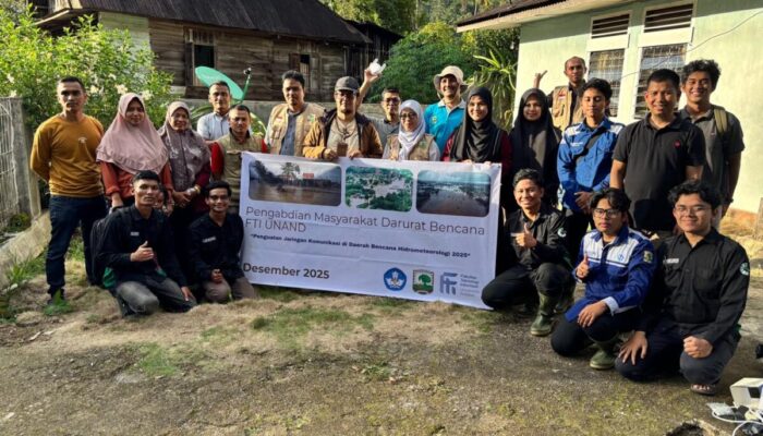 Pengabdian Masyarakat Darurat Bencana FTI Unand, Tunjukan Kepedulian di Palembayan