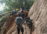 Pascalongsor, Warga-TNI Bersihkan Saluran Irigasi yang Tertimbun