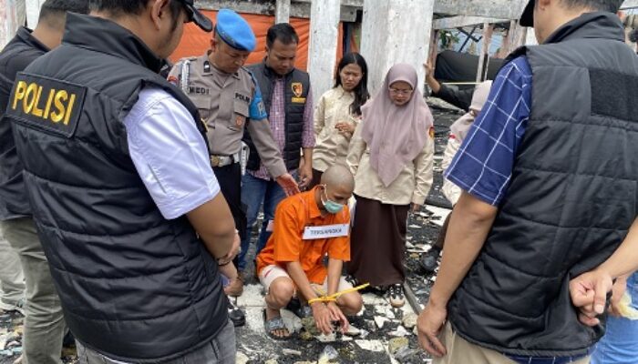 Hadirkan Dua Saksi, Rekonstruksi Kebakaran Blok Barat Pasar Payakumbuh Peragakan 33 Adegan