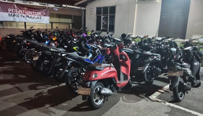 32 Motor Knalpot Brong Diamankan Polisi dalam Operasi Cipkon