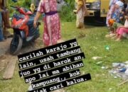 Panas! Ibu-ibu di Nagari Kasang Terlibat Adu Mulut Akibat Blokade Truk Tambang