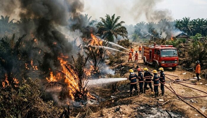 Perkebunan Warga Nagari Bukit Tandang Dilahap Si Jago Merah